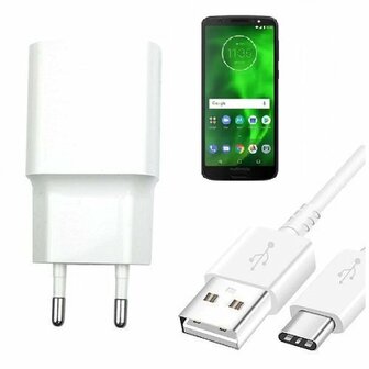 Motorola Moto G6 Oplader Snellader USB C