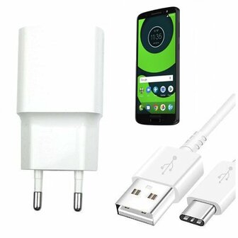 Motorola Moto G6 PLUS Oplader Snellader USB C