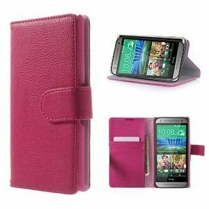 HTC One Mini 2 Hoesje Met Pasjeshouder Bookcase Roze