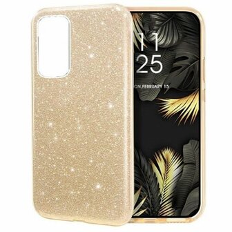 Huawei P40 Siliconen Glitter Hoesje Goud