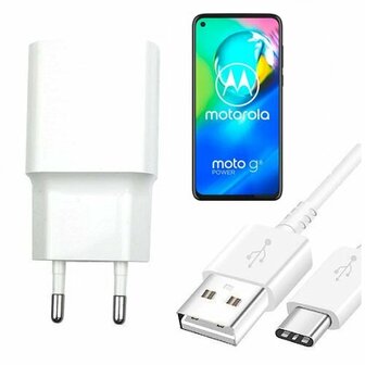 Motorola Moto G8 Power Oplader Snellader USB C