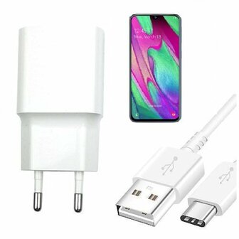 Smart Samsung A40 Oplader Snellader USB C