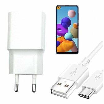 Samsung A21s Oplader Snellader USB C