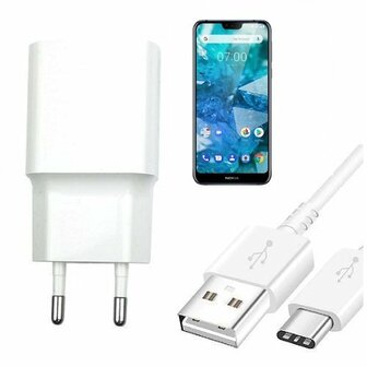 Nokia 7.1 Oplader Snellader USB C