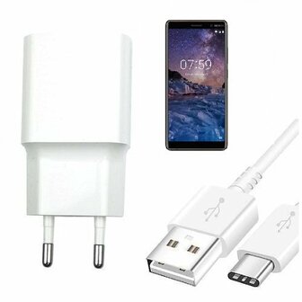 Nokia 7 PLUS Oplader Snellader USB C