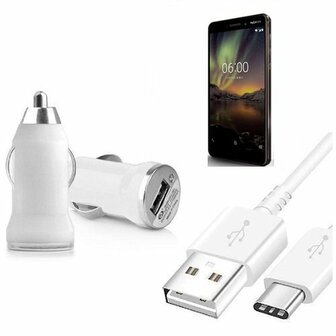 Nokia 6 2018 Autolader USB C