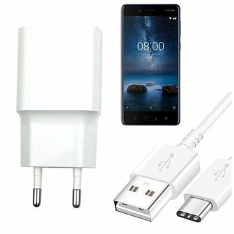 Nokia 8 Oplader Snellader USB C