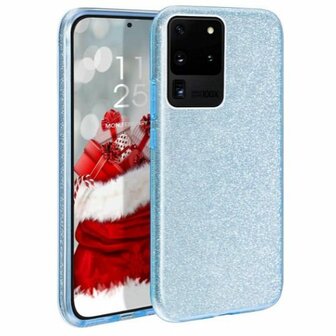 Samsung M31s Siliconen Glitter Hoesje Blauw