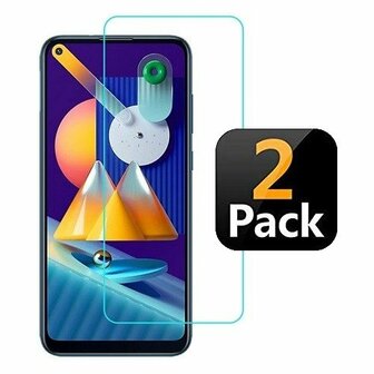 Samsung M11 Screenprotector Beschermglas 2x