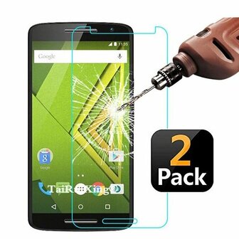 Motorola X Play Screenprotector Beschermglas 2x