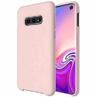 Samsung S10e Siliconen Hoesje Pastelkleur Roze