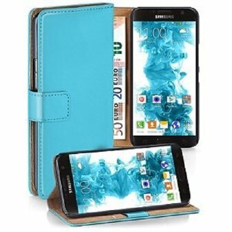 Samsung S7 Hoesje Met Pasjeshouder Bookcase Turquoise