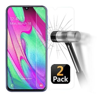 Samsung A40 Screenprotector Beschermglas 2 STUKS