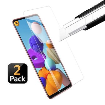 Samsung A21s Screenprotector Glass 2 STUKS