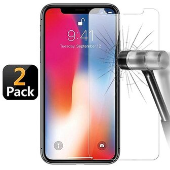 iPhone XR Screenprotector Beschermglas 2 STUKS