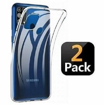 Samsung M31 Hoesje Siliconen TPU Transparant 2 STUKS