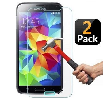 Samsung S5 Screenprotector Beschermglas 2x 🔥 NU KORTING 35% - Smartphonecases.nl