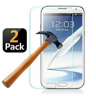 Samsung Note 2 Screenprotector Beschermglas 2 STUKS