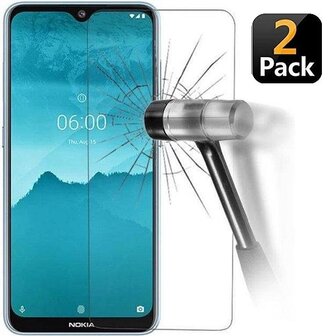 Nokia 3.2 Screenprotector Beschermglas 2 STUKS