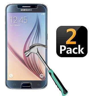 Samsung S6 Screenprotector Beschermglas 2 STUKS