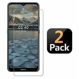 Nokia 2.4 Screenprotector Beschermglas 2 STUKS