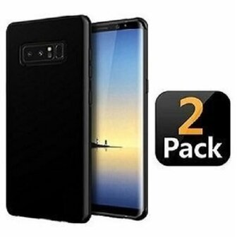 Samsung Note 8 Hoesje Siliconen TPU Zwart 2 STUKS