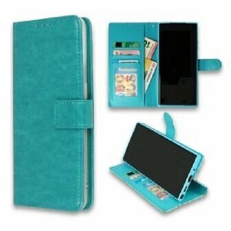 Nokia 5.4 Hoesje Met Pasjeshouder Bookcase Turquoise