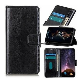 Nokia 3.4 Hoesje Met Pasjeshouder Bookcase Zwart