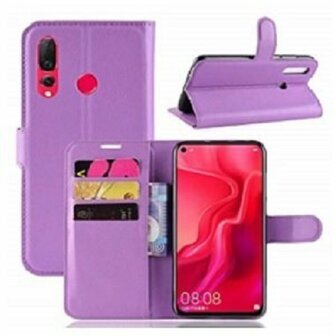 Huawei Nova Hoesje Met Pasjeshouder Bookcase Paars