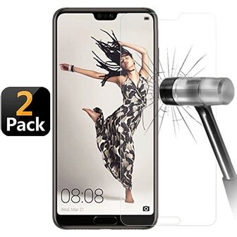 Huawei P20 Screenprotector Beschermglas 2 STUKS