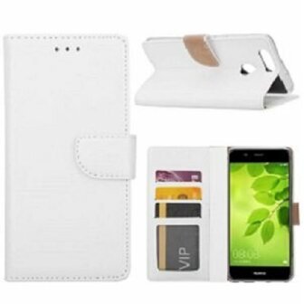 Huawei Nova Hoesje Met Pasjeshouder Bookcase Wit