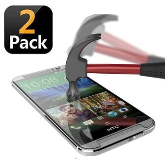HTC One M9 Screenprotector Beschermglas 2 STUKS
