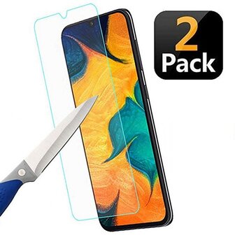 Samsung A01 Screenprotector Beschermglas 2 STUKS