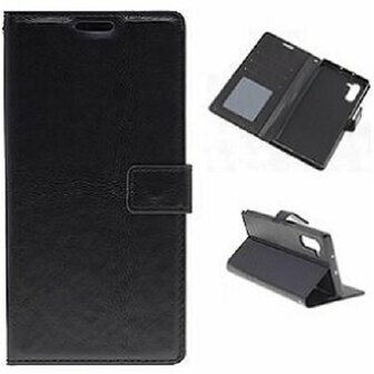 Samsung Note 10 Hoesje Met Pasjeshouder Bookcase Zwart