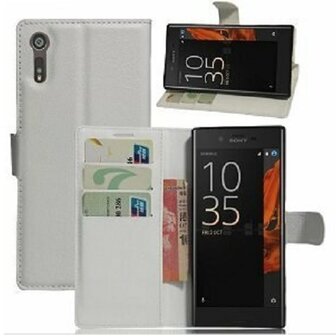 Sony Xperia XZ Hoesje Met Pasjeshouder Bookcase Wit