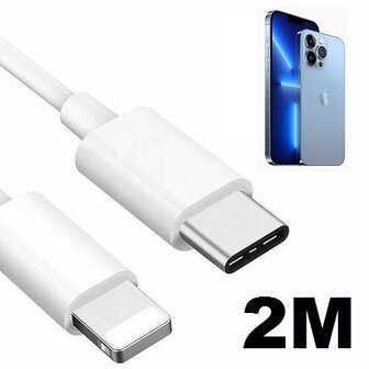 iPhone 13 Pro Max Oplaadkabel USB C Lightning 2 Meter