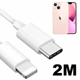 iPhone 13 Mini Oplaadkabel USB C Lightning 2 Meter