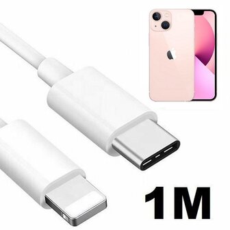 iPhone 13 Mini Oplaadkabel USB C Lightning 1 Meter