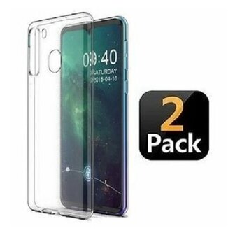 Samsung A11 Hoesje Siliconen TPU Transparant 2 STUKS