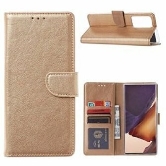 Samsung Galaxy S21 Ultra Hoesje Met Pasjeshouder Bookcase Goud