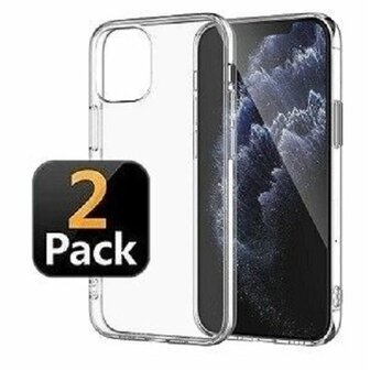 iPhone 12 Mini Hoesje Siliconen TPU Transparant 2 STUKS