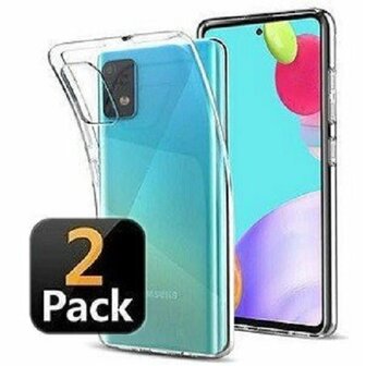 Samsung A52 5G Hoesje Siliconen TPU Transparant 2 STUKS