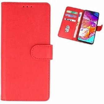 Samsung Galaxy S21 Ultra Hoesje Met Pasjeshouder Bookcase Rood