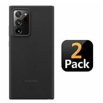 Samsung Note 20 Ultra Hoesje Siliconen TPU Zwart 2 STUKS