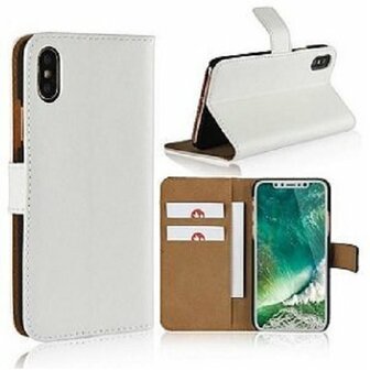 iPhone XS Hoesje Met Pasjeshouder Bookcase Wit