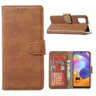 Samsung Note 20 Hoesje Met Pasjeshouder Bookcase Bruin