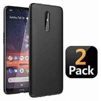 Nokia 3.2 Hoesje Siliconen TPU Zwart 2 STUKS