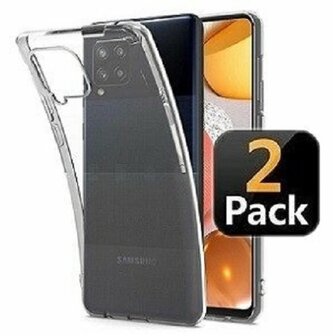 Samsung A42 Hoesje Siliconen TPU Transparant 2 STUKS