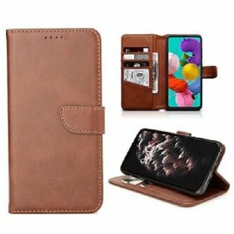 Samsung Note 10 Lite Hoesje Met Pasjeshouder Bookcase Bruin