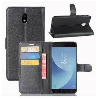 Samsung J7 2017 Hoesje Met Pasjeshouder Bookcase Zwart